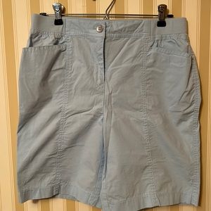 Chico’s 4 pocket shorts in light blue, Size 0
